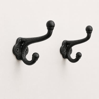 Rustic Wooden Coat Rack Shelf with Heavy Duty Hooks | Wall Mounted Hallway Storage