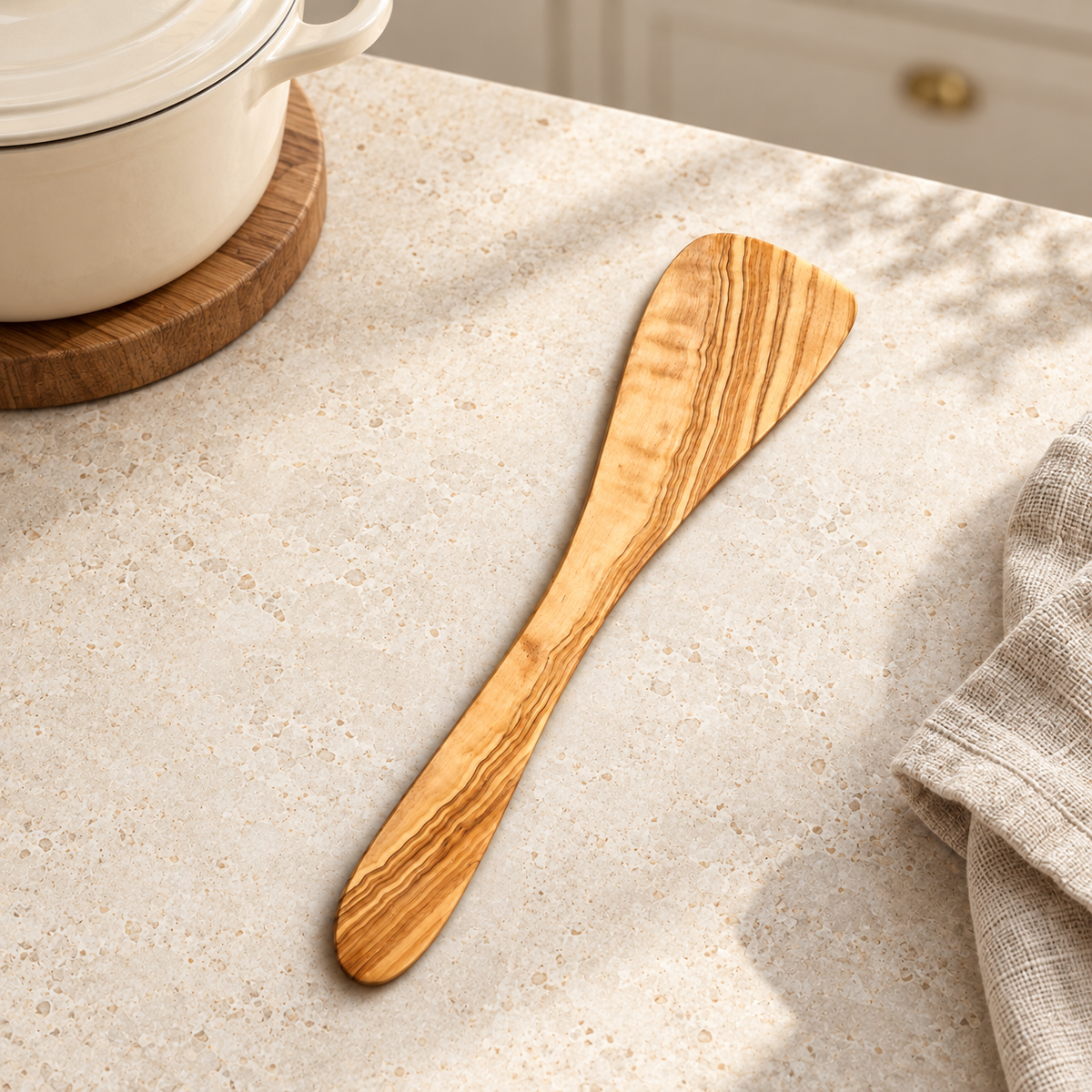 Olive Wood Utensil Set – Cooking Spoon & Spatula