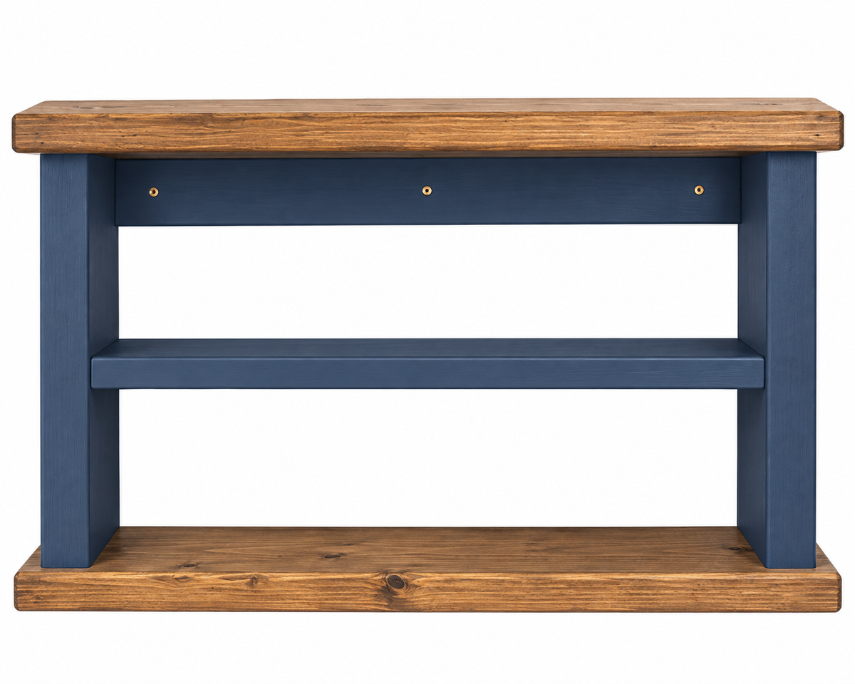 Handmade Wooden Office Wall Shelf & Desk Organiser | Storage Display Shelf