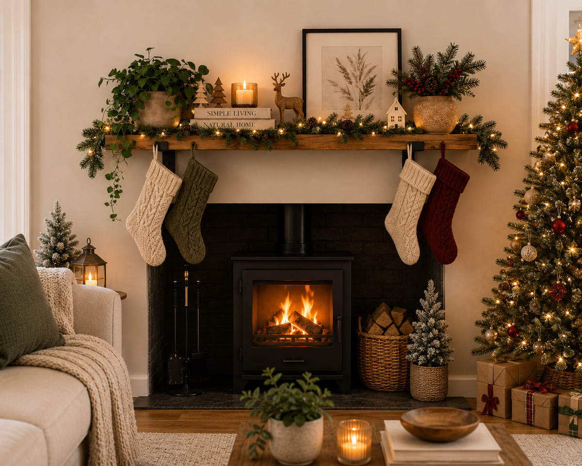 Rustic Mantel Shelf – Solid Wood Fireplace Beam | Floating Mantelpiece Shelf | Handmade | Multiple Sizes