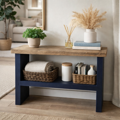 Sofa Console Table | Handmade Wooden Side & End Table | 22cm Deep