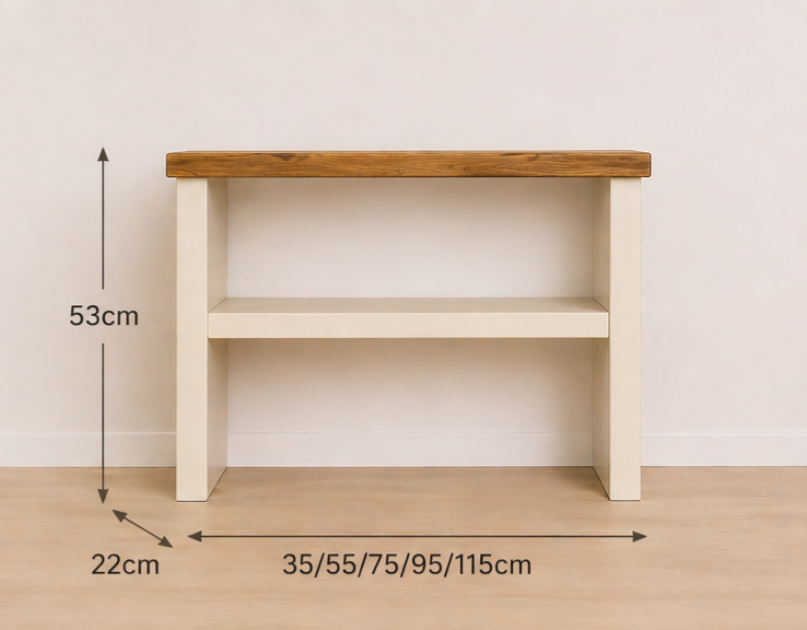 Sofa Console Table | Handmade Wooden Side & End Table | 22cm Deep