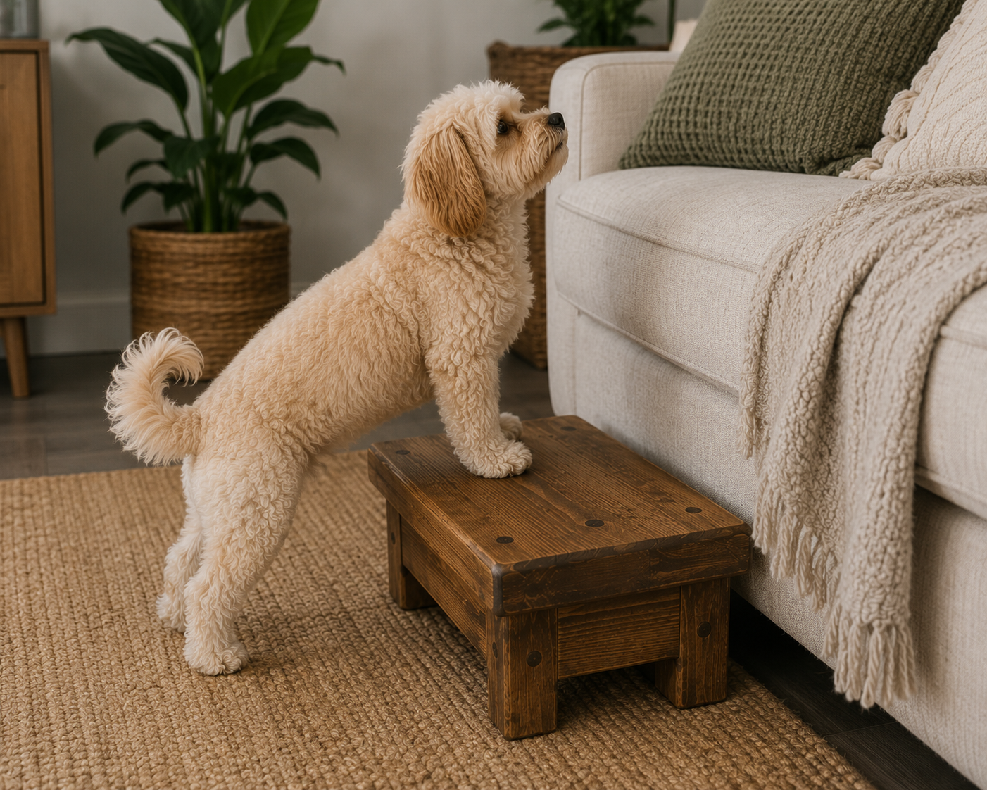 Handmade Wooden Step Stool | Rustic Solid Wood Toddler Step, Bathroom Stool, Kitchen Step & Multi-Purpose Footstool
