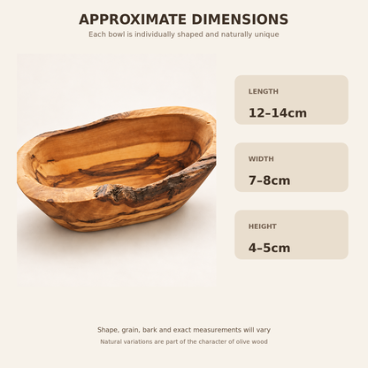 Rustic Olive Wood Snack Bowl – Natural Live Edge